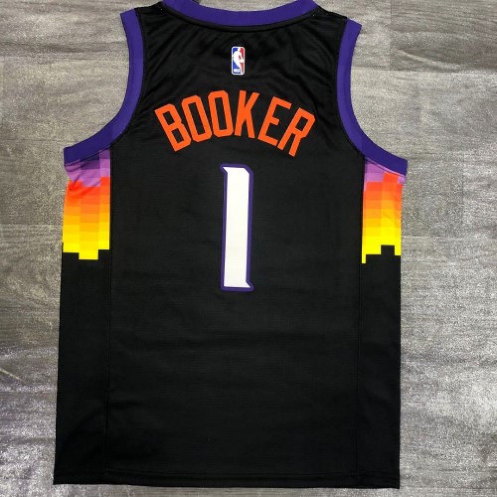Men's Phoenix Suns Devin Booker #1 Black 2021 Swingman Jersey - City Edition-Pro Kit Vault | Brand New 26/27 Sports Jerseys